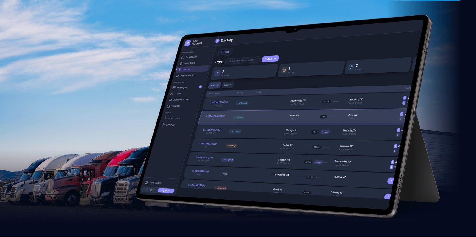Just Tracking for Carriers: Searching, Booking, and Managing Your Fleet Without the Multi-App Mess